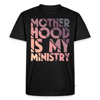 La maternité est mon ministère - T-shirt Premium bio Homme - noir - Devant - Nico (187cm)