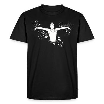 Natation artistique par équipe de natation synchronisée - T-shirt Premium bio Homme - noir - Devant - Nico (187cm)
