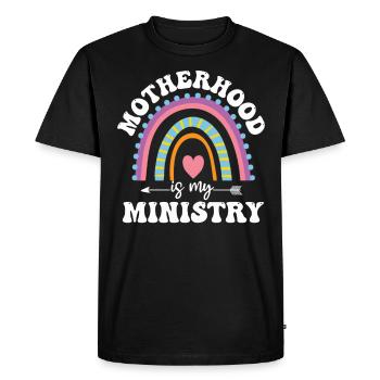 La maternité est mon ministère - T-shirt Premium bio Homme - noir - Devant - Nico (187cm)