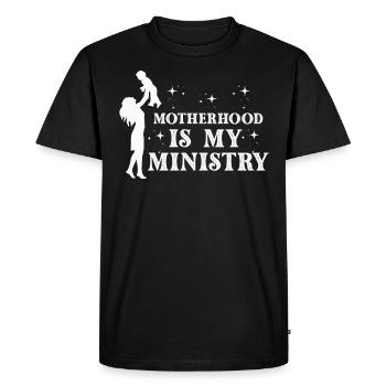 La maternité est mon ministère - T-shirt Premium bio Homme - noir - Devant - Nico (187cm)