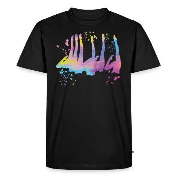 Natation artistique par équipe de natation synchronisée - T-shirt Premium bio Homme - noir - Devant - Nico (187cm)
