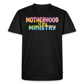 La maternité est mon ministère - T-shirt Premium bio Homme - noir - Devant - Nico (187cm)