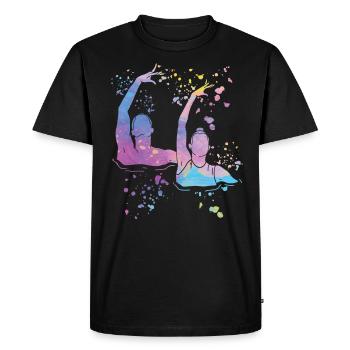 Natation artistique par équipe de natation synchronisée - T-shirt Premium bio Homme - noir - Devant - Nico (187cm)
