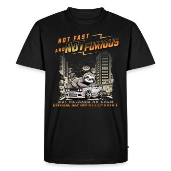 Not Fast and Not Furious Official Sleep Shirt - Men's Premium Organic T-Shirt - black - Front - Nico (187cm)