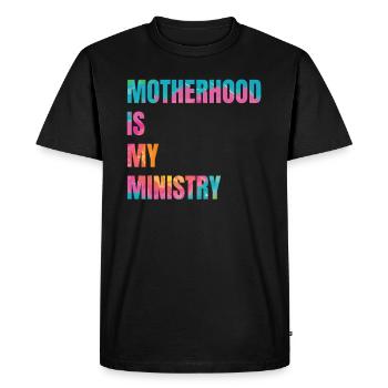 La maternité est mon ministère - T-shirt Premium bio Homme - noir - Devant - Nico (187cm)