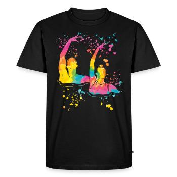 Natation artistique par équipe de natation synchronisée - T-shirt Premium bio Homme - noir - Devant - Nico (187cm)