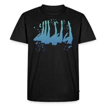 Natation artistique par équipe de natation synchronisée - T-shirt Premium bio Homme - noir - Devant - Nico (187cm)