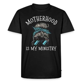 La maternité est mon ministère - T-shirt Premium bio Homme - noir - Devant - Nico (187cm)
