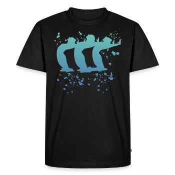 Natation artistique par équipe de natation synchronisée - T-shirt Premium bio Homme - noir - Devant - Nico (187cm)