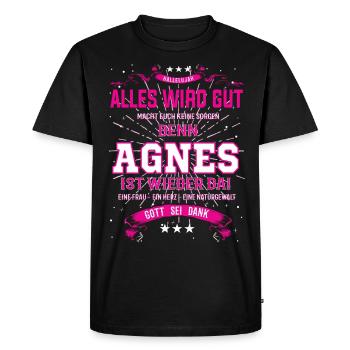 Everything Will Be Alright 'Cause Agnes Is Here Outfit - Men's Premium Organic T-Shirt - black - Front - Nico (187cm)