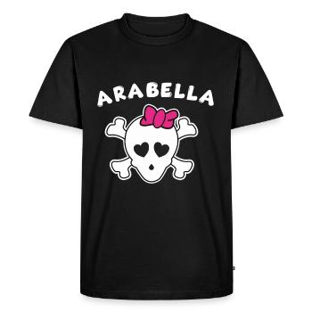 Pirate Arabella Design for Girls and Women - Men's Premium Organic T-Shirt - black - Front - Nico (187cm)