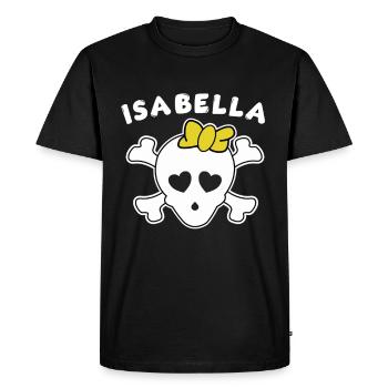 Pirate Isabella Design pour les filles et les femmes - T-shirt Premium bio Homme - noir - Devant - Nico (187cm)