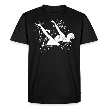 Natation artistique par équipe de natation synchronisée - T-shirt Premium bio Homme - noir - Devant - Nico (187cm)
