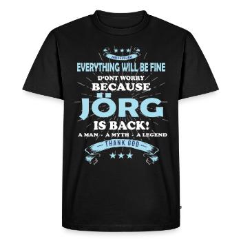 Tout ira bien Jörg est de retour - T-shirt Premium bio Homme - noir - Devant - Nico (187cm)