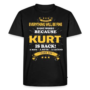 Tout ira bien Kurt est de retour - T-shirt Premium bio Homme - noir - Devant - Nico (187cm)