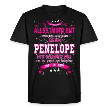 Everything Will Be Alright 'Cause Penelope Is Here Outfit - Men's Premium Organic T-Shirt - black - Front - Nico (187cm)