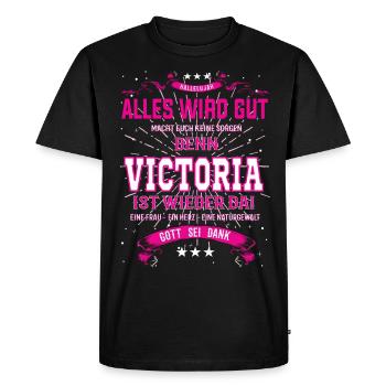 Everything Will Be Alright 'Cause Victoria Is Here Outfit - Men's Premium Organic T-Shirt - black - Front - Nico (187cm)