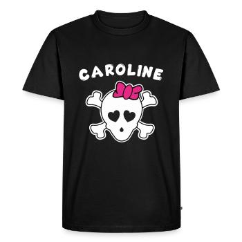 Pirate Caroline Design for Girls and Women - Men's Premium Organic T-Shirt - black - Front - Nico (187cm)