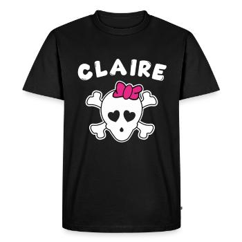 Pirate Claire Design for Girls and Women - Men's Premium Organic T-Shirt - black - Front - Nico (187cm)