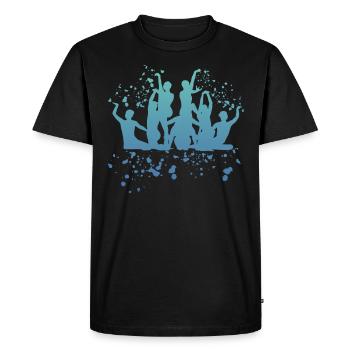 Natation artistique par équipe de natation synchronisée - T-shirt Premium bio Homme - noir - Devant - Nico (187cm)