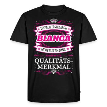 Quality feature Bianca simply first-class outfit - Men's Premium Organic T-Shirt - black - Front - Nico (187cm)