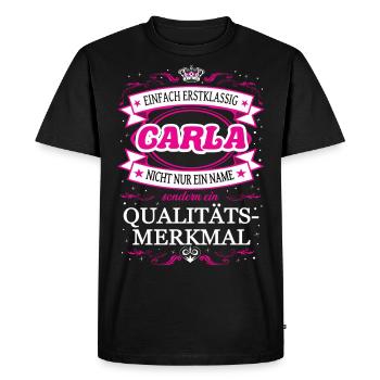 Quality Feature Carla Simply Top Notch Outfit - Men's Premium Organic T-Shirt - black - Front - Nico (187cm)