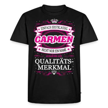 Quality feature Carmen simply first-class outfit - Men's Premium Organic T-Shirt - black - Front - Nico (187cm)