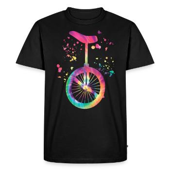 Unicycliste monocycle monocycle - T-shirt Premium bio Homme - noir - Devant - Nico (187cm)