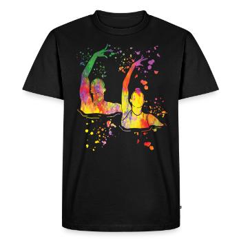 Natation artistique par équipe Natation synchronisée - T-shirt Premium bio Homme - noir - Devant - Nico (187cm)