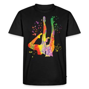 Natation artistique par équipe Natation synchronisée - T-shirt Premium bio Homme - noir - Devant - Nico (187cm)