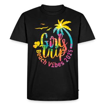 Weekend Girls Trip Beach Vibes 2025 - Men's Premium Organic T-Shirt - black - Front - Nico (187cm)