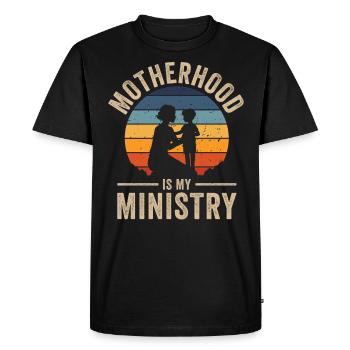 La maternité est mon ministère - T-shirt Premium bio Homme - noir - Devant - Nico (187cm)