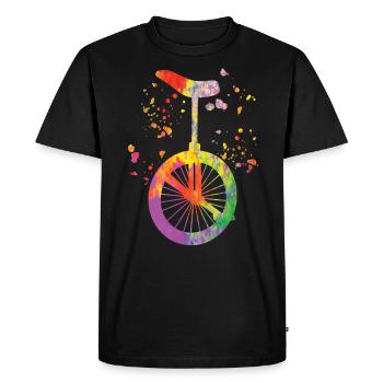 Unicycliste monocycle monocycle - T-shirt Premium bio Homme - noir - Devant - Nico (187cm)