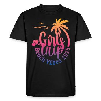 Weekend Girls Trip Beach Vibes 2025 - Men's Premium Organic T-Shirt - black - Front - Nico (187cm)