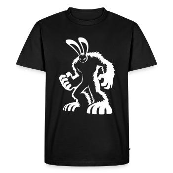 Lapin fort pour les bodybuilders et les fans de rongeurs - T-shirt Premium bio Homme - noir - Devant - Nico (187cm)