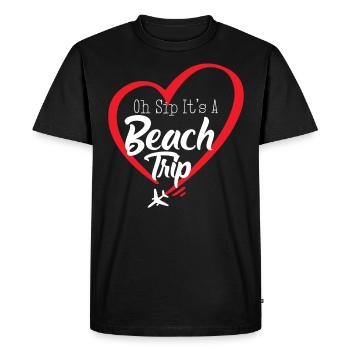 Oh Sip It's A Beach Trip - Men's Premium Organic T-Shirt - black - Front - Nico (187cm)