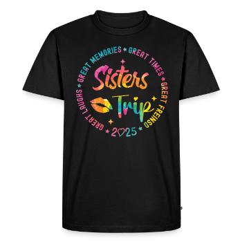 Voyage des sœurs Great Laughs 2025 (Garantie du prix le plus bas) - T-shirt Premium bio Homme - noir - Devant - Nico (187cm)