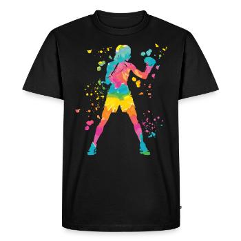 Boxing Fighter Kids Boxing Match Boxer - Men's Premium Organic T-Shirt - black - Front - Nico (187cm)