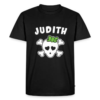 Pirate Judith Design pour les filles et les femmes - T-shirt Premium bio Homme - noir - Devant - Nico (187cm)
