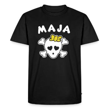 Pirate Maja Design pour les filles et les femmes - T-shirt Premium bio Homme - noir - Devant - Nico (187cm)