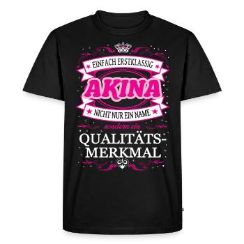 Quality Feature Akina Simply Top Notch Outfit - Men's Premium Organic T-Shirt - black - Front - Nico (187cm)