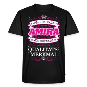 Quality Feature Amira Simply Top Notch Outfit - Men's Premium Organic T-Shirt - black - Front - Nico (187cm)