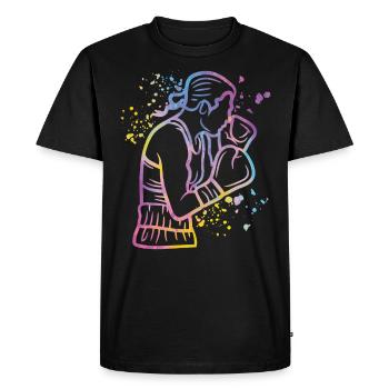 Boxing Fighter Enfants Boxing Match Boxer - T-shirt Premium bio Homme - noir - Devant - Nico (187cm)