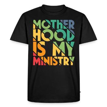 La maternité est mon ministère - T-shirt Premium bio Homme - noir - Devant - Nico (187cm)