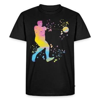 Hammer Thrower Colorsplash Hammer Throw - Men's Premium Organic T-Shirt - black - Front - Nico (187cm)
