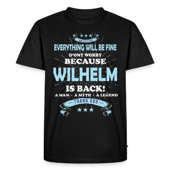 Tout ira bien Wilhelm est de retour - T-shirt Premium bio Homme - noir - Devant - Nico (187cm)