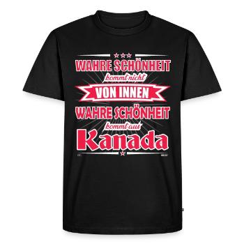 La vraie beauté vient de Canada Design - T-shirt Premium bio Homme - noir - Devant - Nico (187cm)