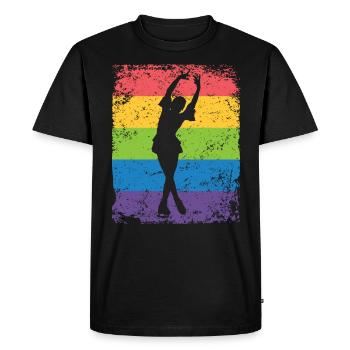 Figure Skating Figure Skating Ice Skating - Men's Premium Organic T-Shirt - black - Front - Nico (187cm)