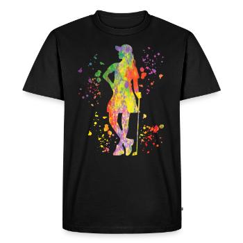 Golfer Colorsplash Golf miniature pour enfants - T-shirt Premium bio Homme - noir - Devant - Nico (187cm)