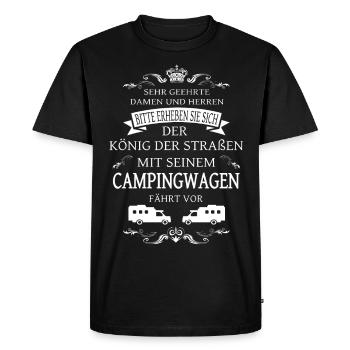 The king of the road, the camper van driver - Men's Premium Organic T-Shirt - black - Front - Nico (187cm)